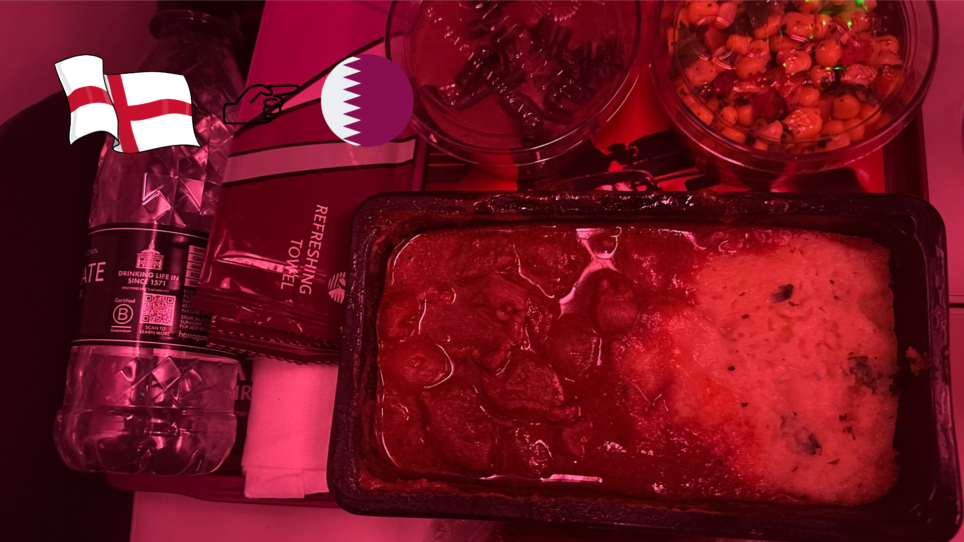 機内食(マンチェスター⇨カタール)