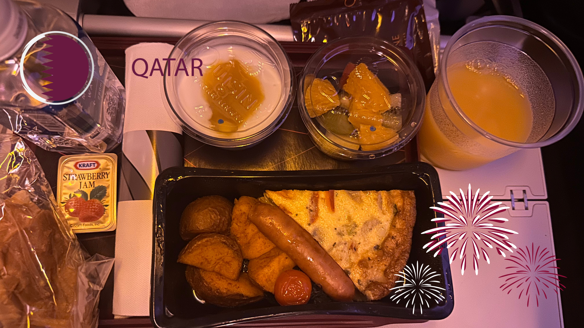 機内食(カタール⇨マンチェスター)
