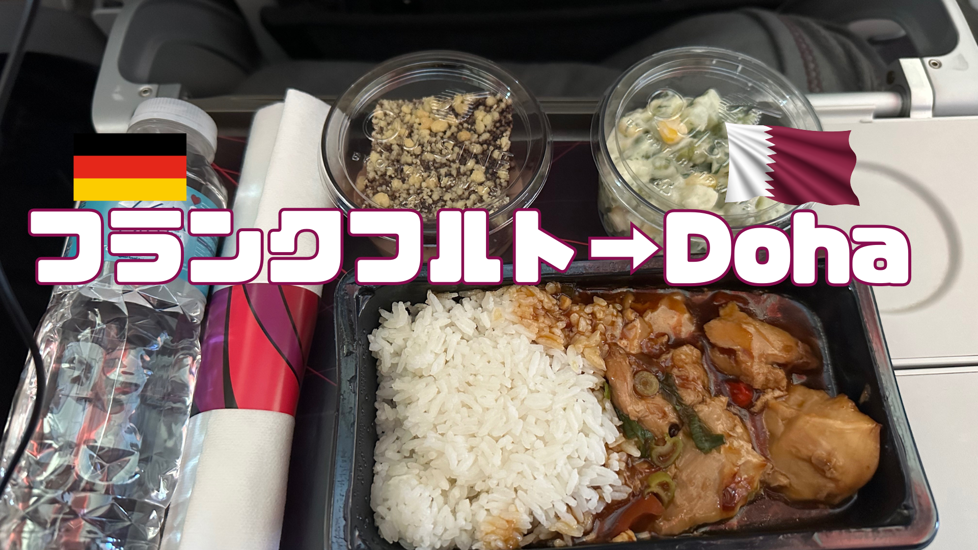 機内食(フランクフルト⇨Doha)