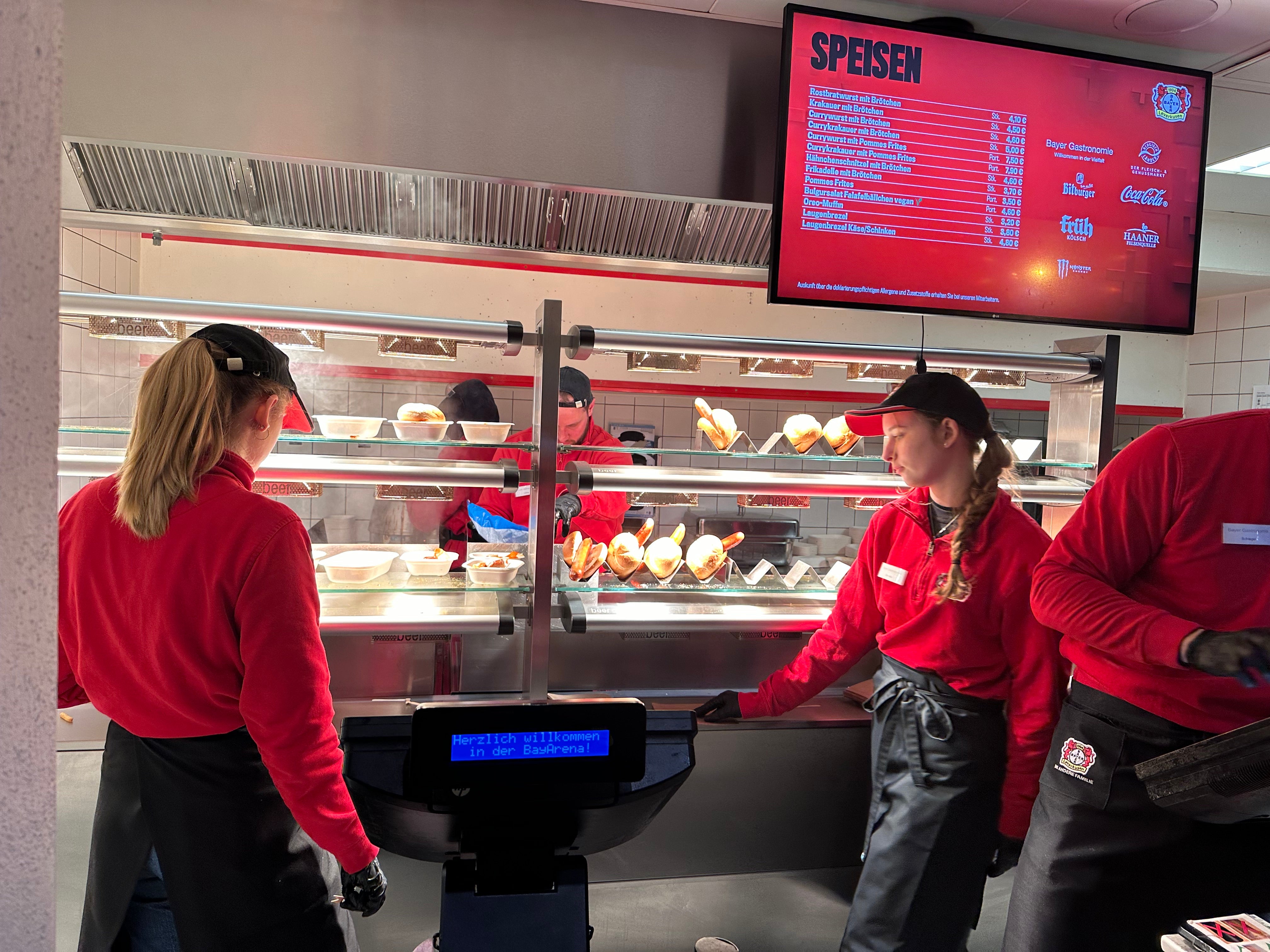 スタジアムの売店の様子