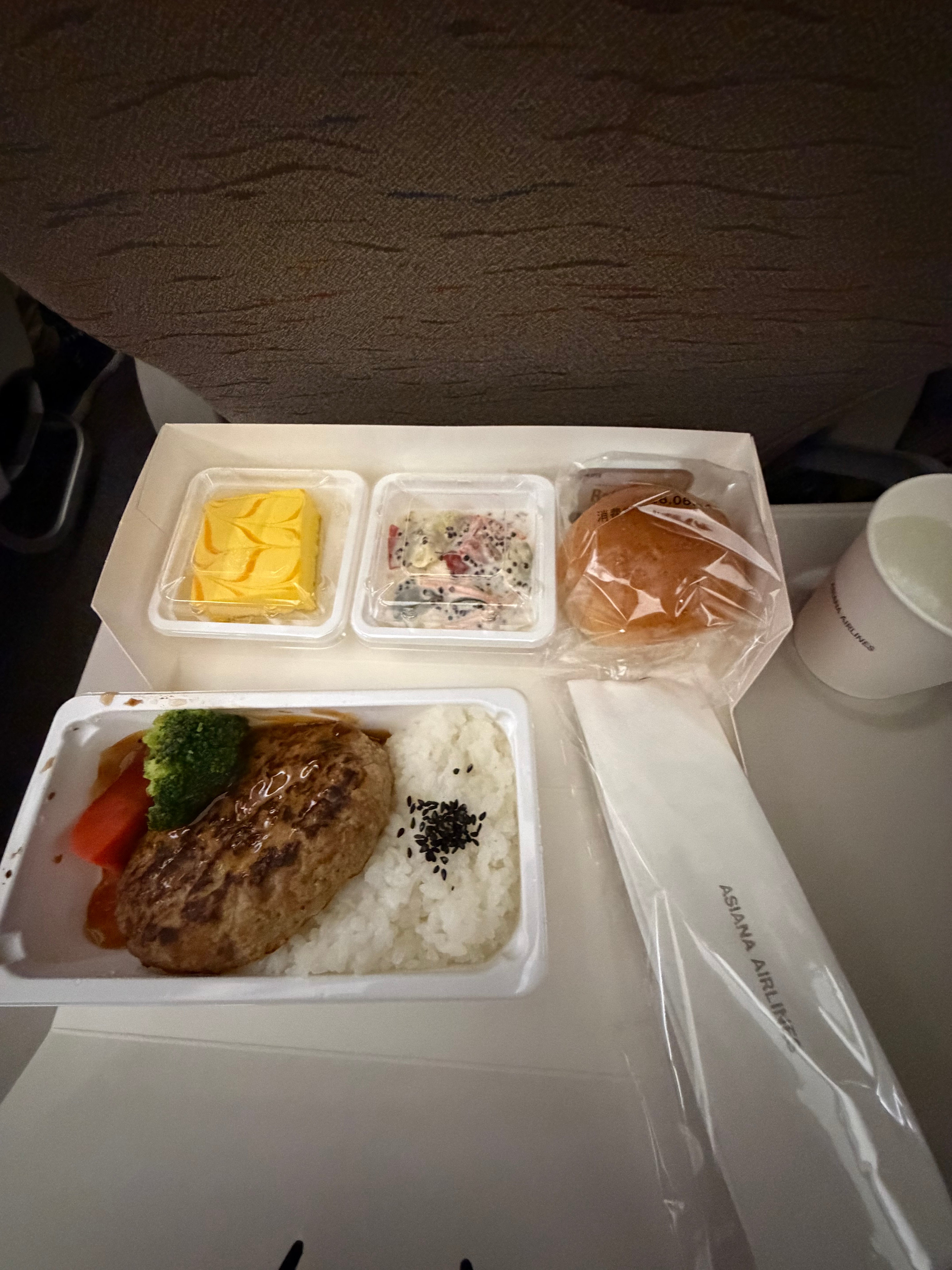 仁川国際空港経由フランクフルト行き機内食の写真