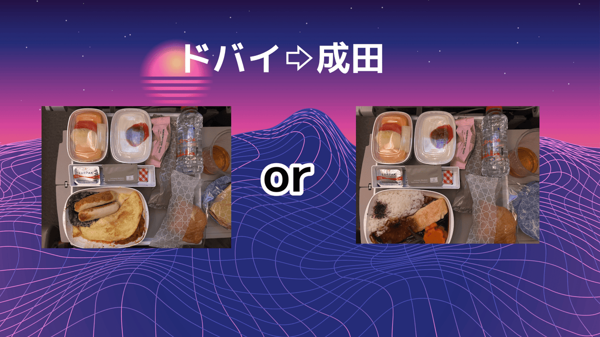 ドバイ⇨成田の機内食｜時差で眠い中でもしっかり食事 - Piece 海外留学サポート